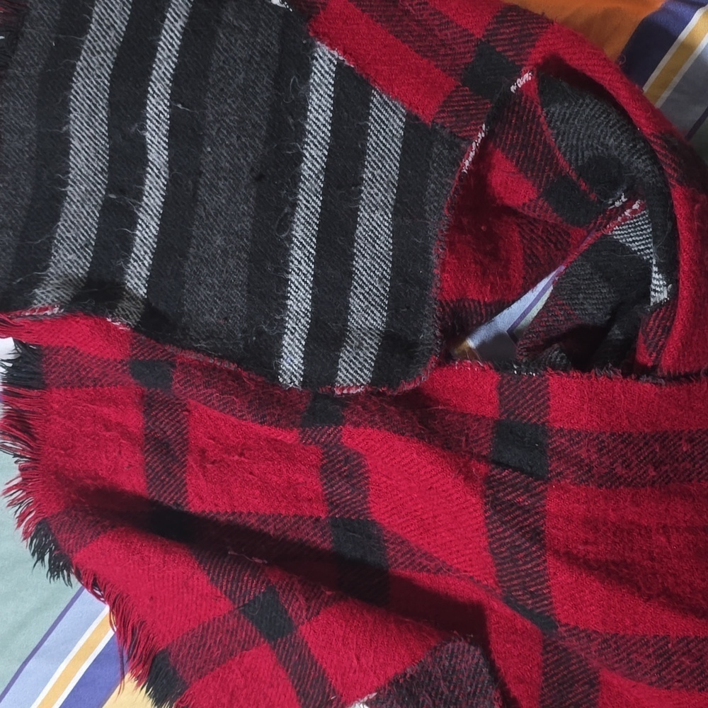 Two-way warm winter scarf 77 x 15 inches
